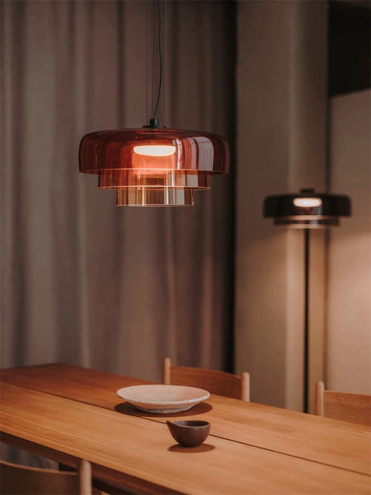Lark 3 Shade Modern Glass Pendant Lamp — view 2