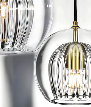 Pleated Glass Pendant Light