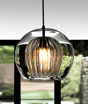 Pleated Glass Pendant Light