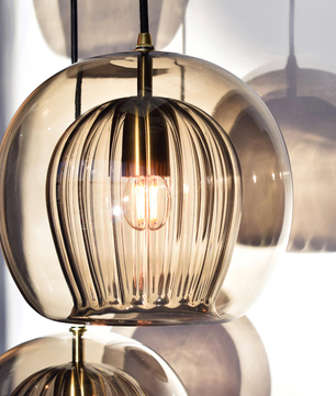 Pleated Glass Pendant Light