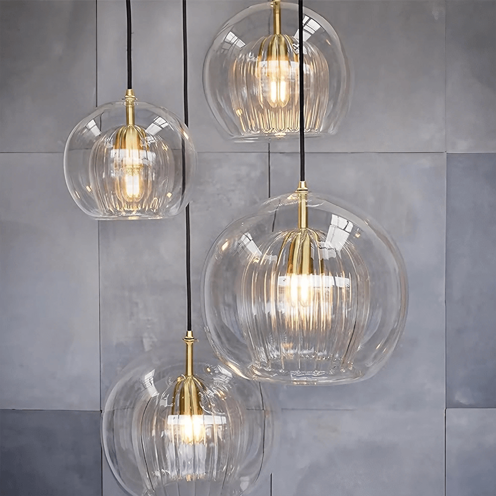 Pleated Glass Pendant Light