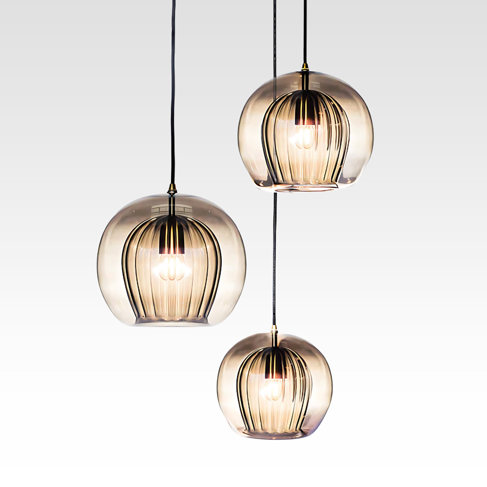 Pleated Glass Pendant Light