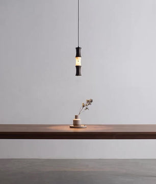 Tallo Alabaster Bamboo Pendant Light