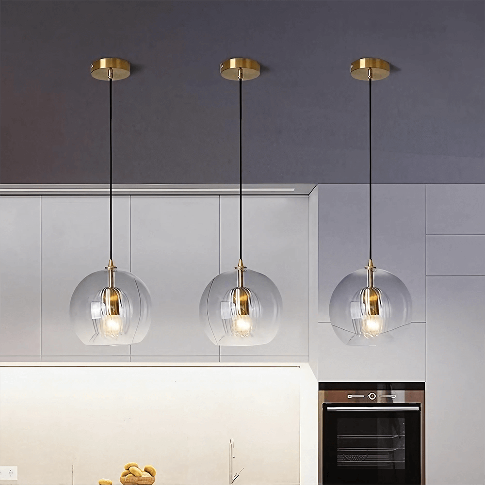 Pleated Glass Pendant Light