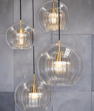 Pleated Glass Pendant Light
