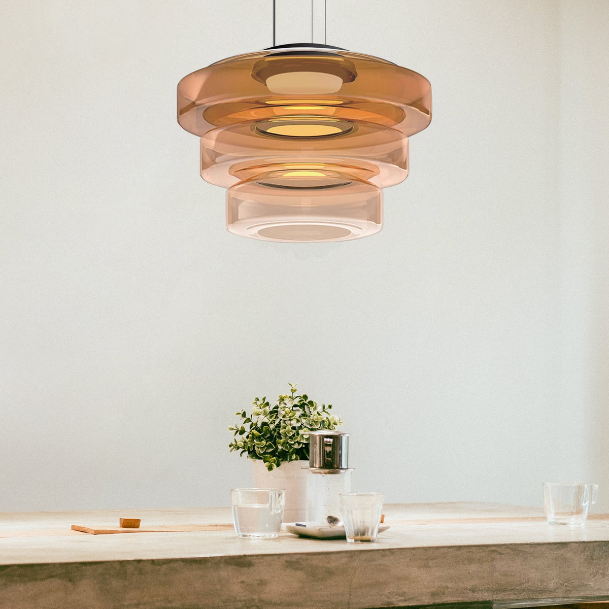 Nordic postmodern creative glass pendant light