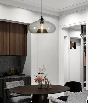Doughnut glass pendant light