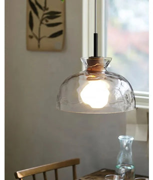 Modern Water Ripple Transparent Glass Pendant Lamp M16