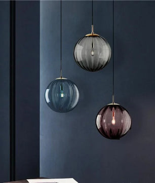 Nordic Water Pattern Glass Ball Pendant Light S96