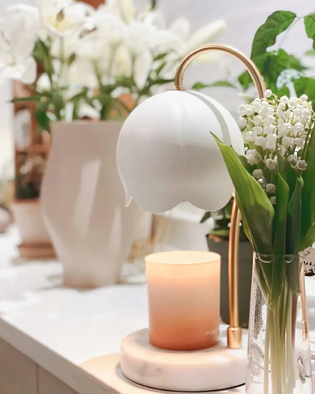 Flower Candle Warmer Lamp