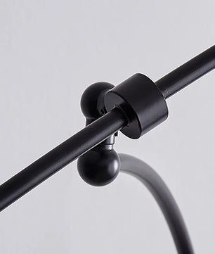 Myrna Chandelier – Modern Linear Brass Ceiling Light for Dining Room & Kitchen Island, Black