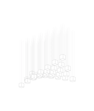 Square Multi Crystal Chandelier