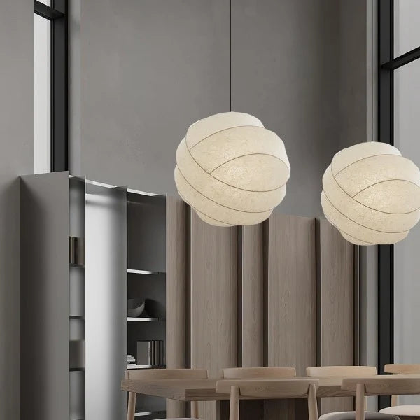 Wabi-Sabi Fiber Cocoon Pendant Lamp M400