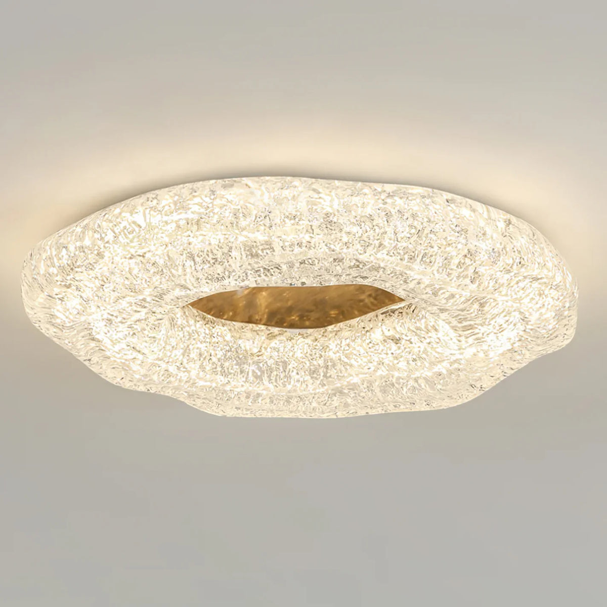 Glacial Pattern Resin Ceiling Light
