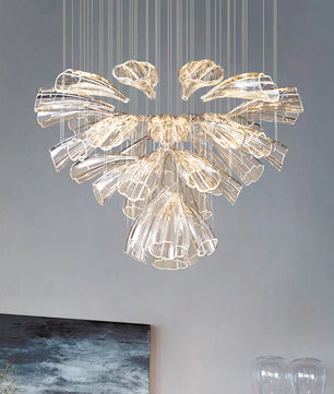 Glass Lotus Chandelier