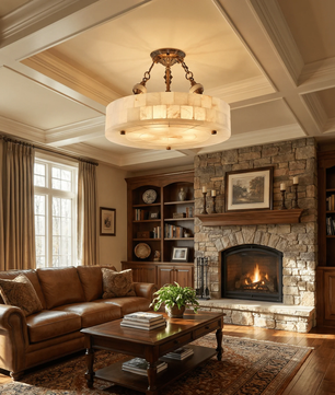 Luciana Alabaster Ceiling Light