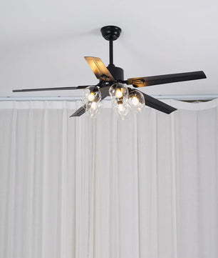 Glass Ball Ceiling Fan Light