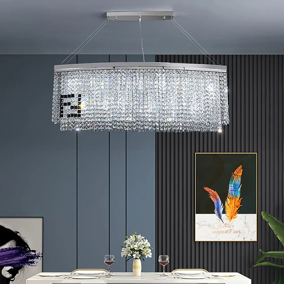 Liliana Rectangle Crystal Chandelier