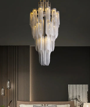 Cascade Silver Chandelier