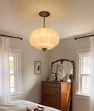 Eloise Vintage Milk Glass Pendant Light