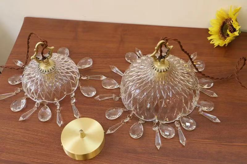 French crystal pendant lamp