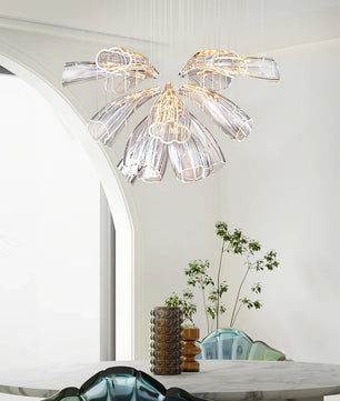 Glass Lotus Chandelier
