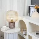 Oval Glass Table Lamp