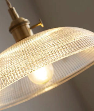 Vintage Copper Bowl Glass Pendant Light S121