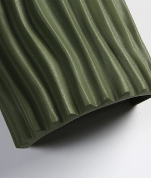 Pleated Resin Plug In Wall Lamp