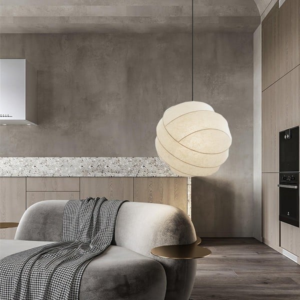 Wabi-Sabi Fiber Cocoon Pendant Lamp M400