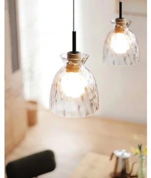 Modern Water Ripple Transparent Glass Pendant Lamp M16