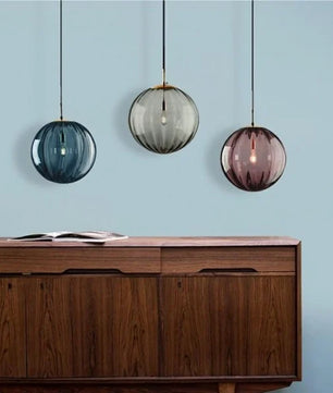 Nordic Water Pattern Glass Ball Pendant Light S96