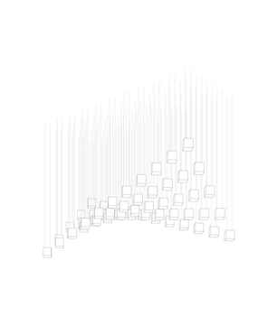 Square Multi Crystal Chandelier