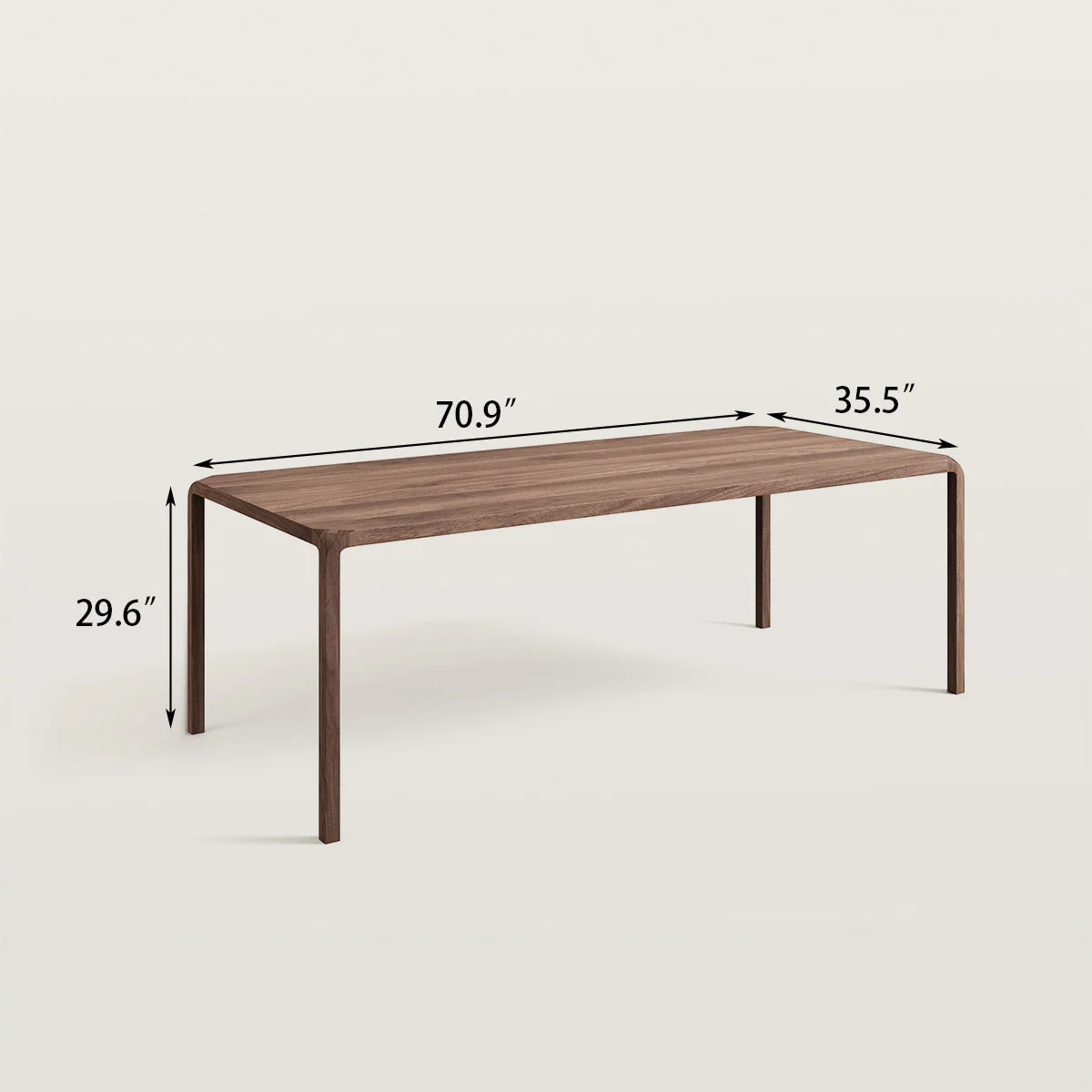 Retro Rectangular Dining Table