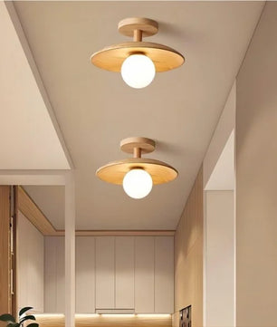 Rustic Wooden Ceiling Lamp S36