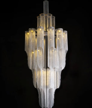 Cascade Silver Chandelier
