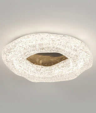 Glacial Pattern Resin Ceiling Light