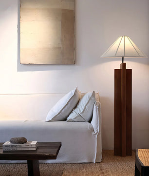 Meridian Crossbase Wood Floor Lamp