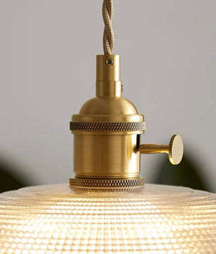 Vintage Copper Bowl Glass Pendant Light S121