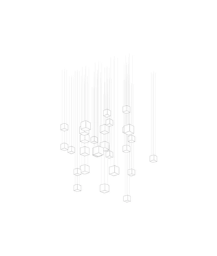 Square Multi Crystal Chandelier