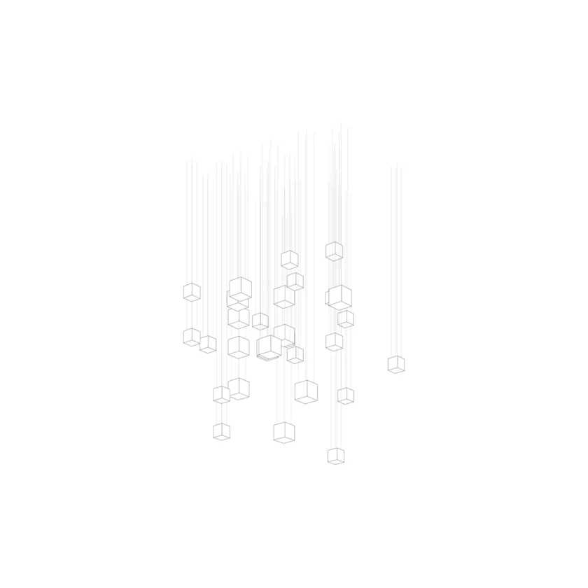 Square Multi Crystal Chandelier