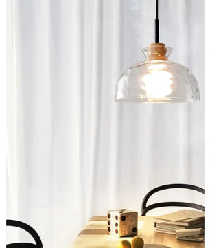 Modern Water Ripple Transparent Glass Pendant Lamp M16