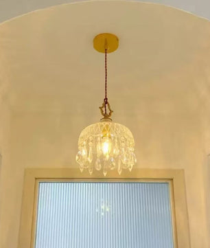 French crystal pendant lamp