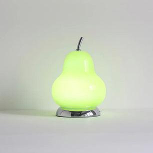 Pear Glass Built-in Battery Table Lamp