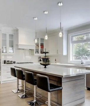 Moon Clear Glass Ball Pendant Light