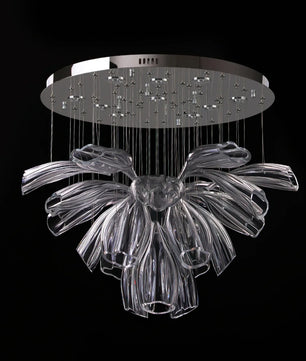Glass Lotus Chandelier