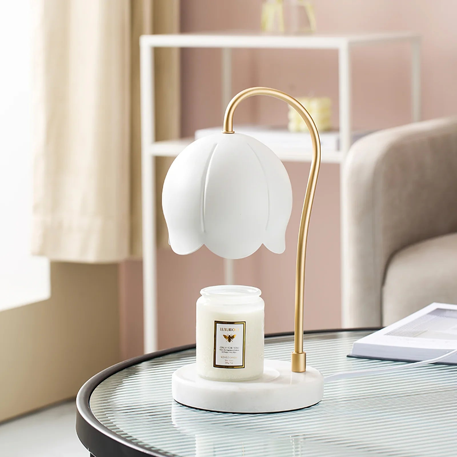 Flower Candle Warmer Lamp