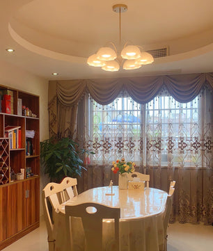 Frosted Glass Bell Chandelier
