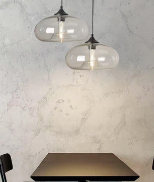 Doughnut glass pendant light