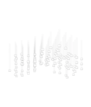 Square Multi Crystal Chandelier